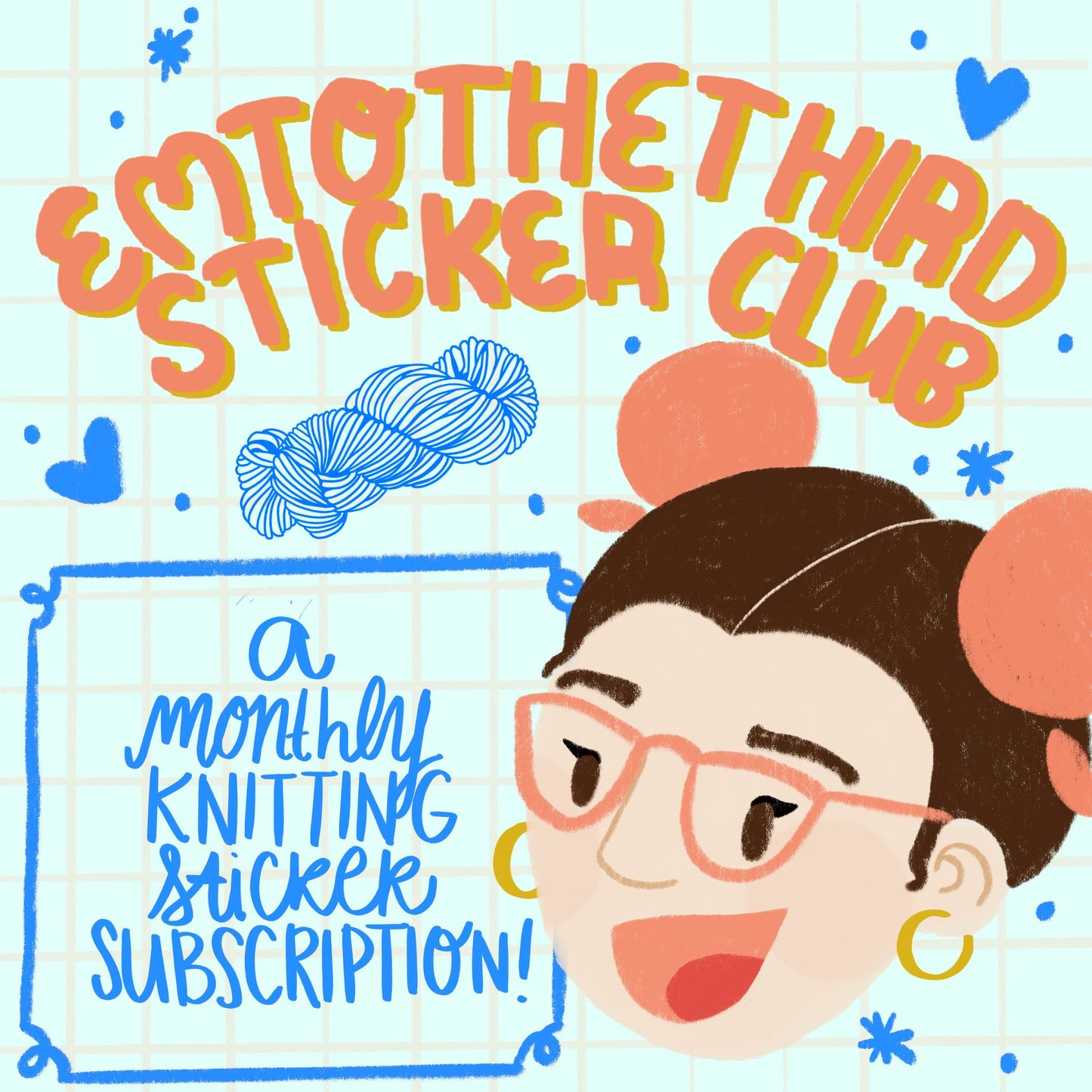 Emtothethird Sticker Club Subscription Decorative Stickers Emtothethird Yarn Co. 
