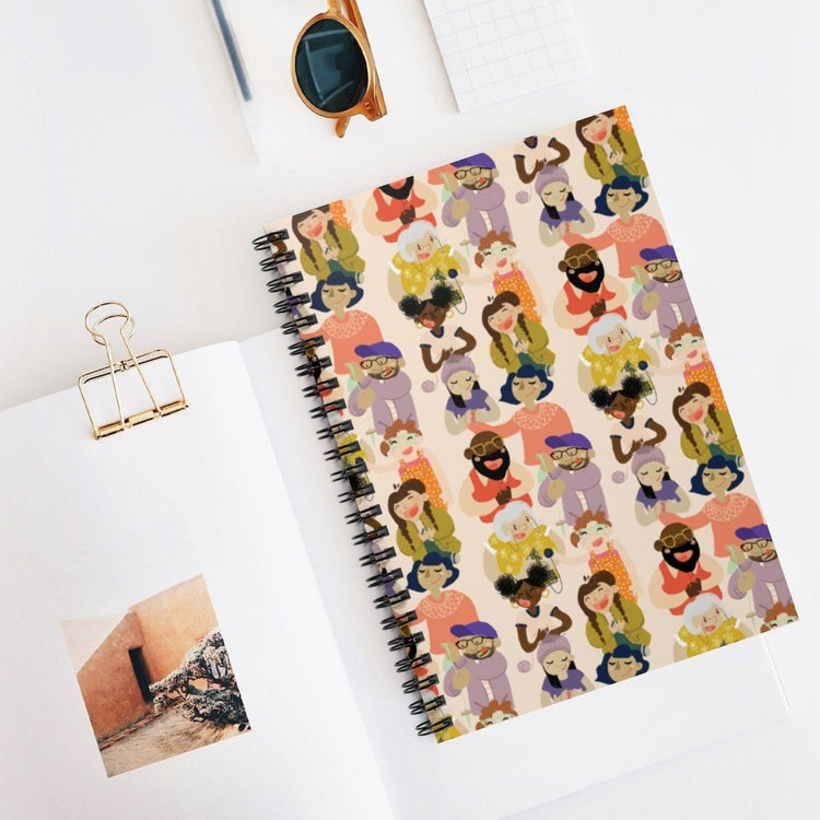 Infiknit Spiral Knitting Notebook Paper products Printify Spiral Notebook 